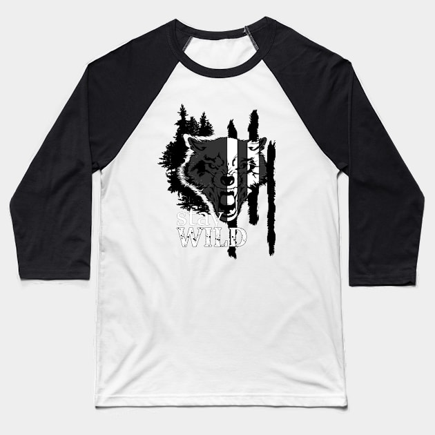 Stay wild Baseball T-Shirt by CB_design